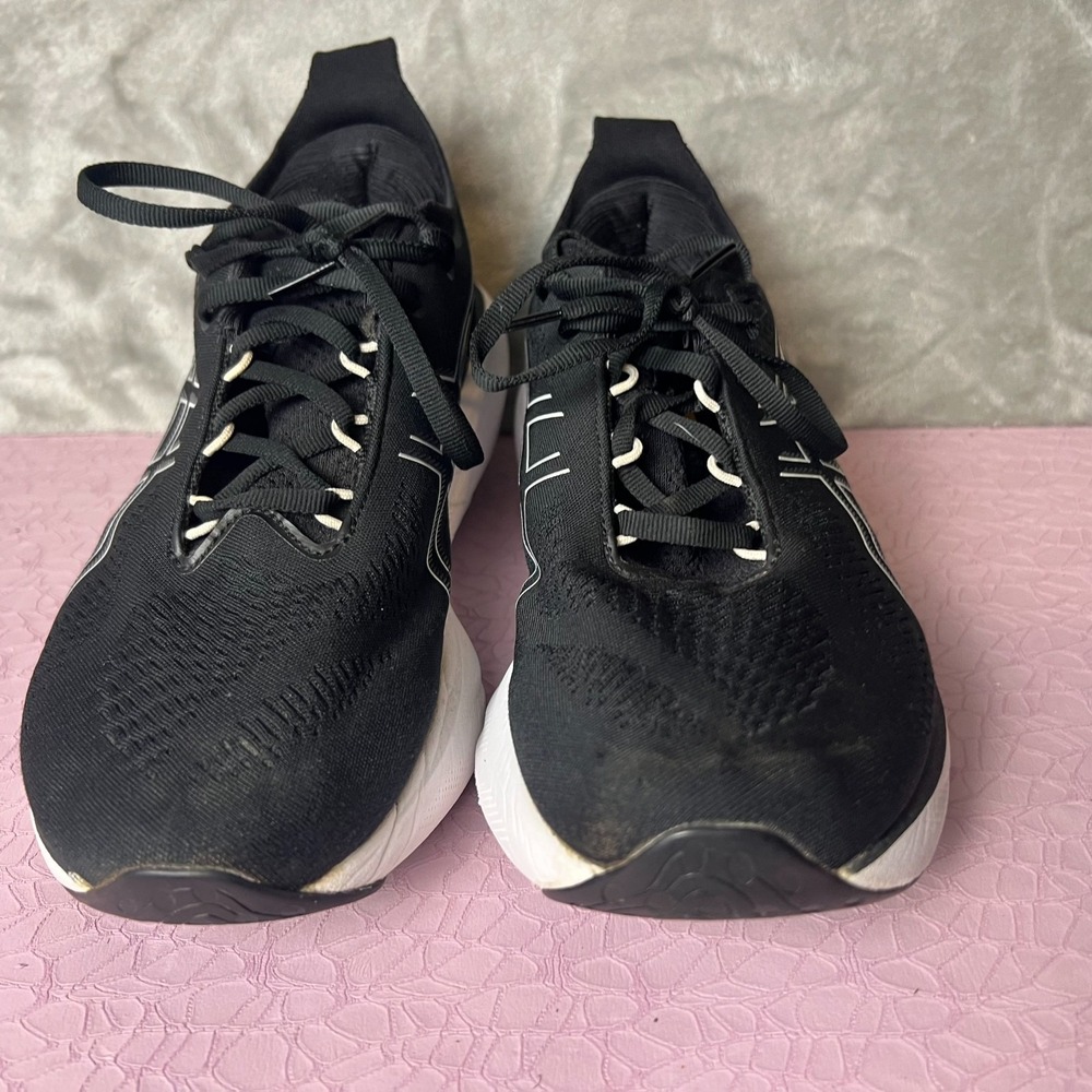 Asics Gel Running Shoes Women's Size 10 Black Mesh Low‎ Top Lace Up 1012B356